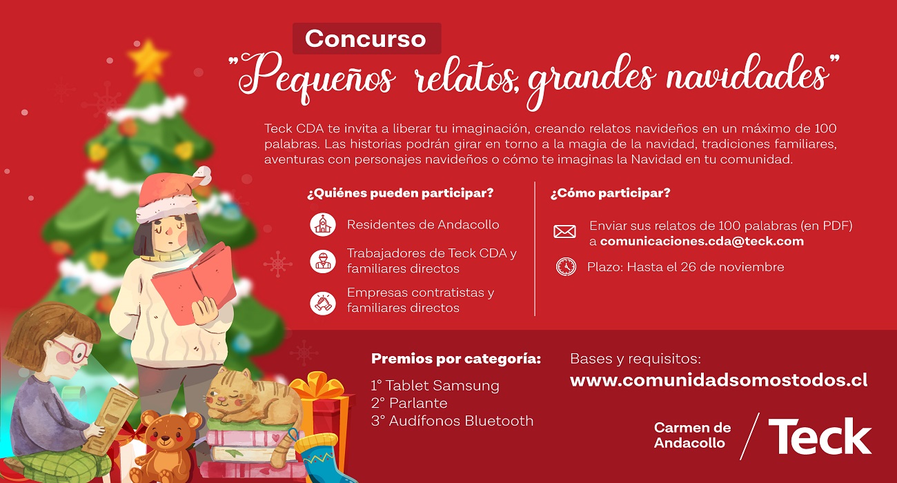 Teck Carmen de Andacollo lanza concurso “Pequeños cuentos, grandes navidades”